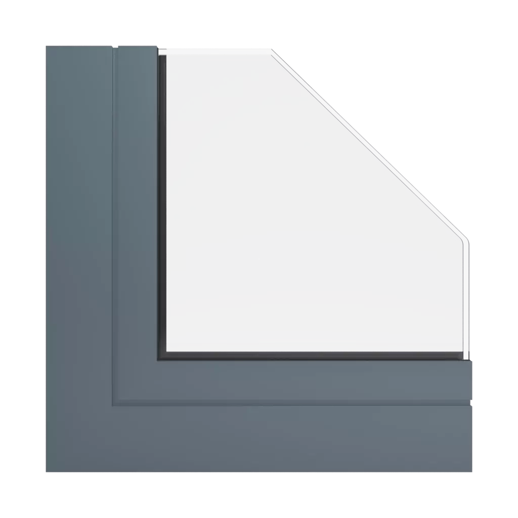 RAL 7031 Blue grey products facade-windows    