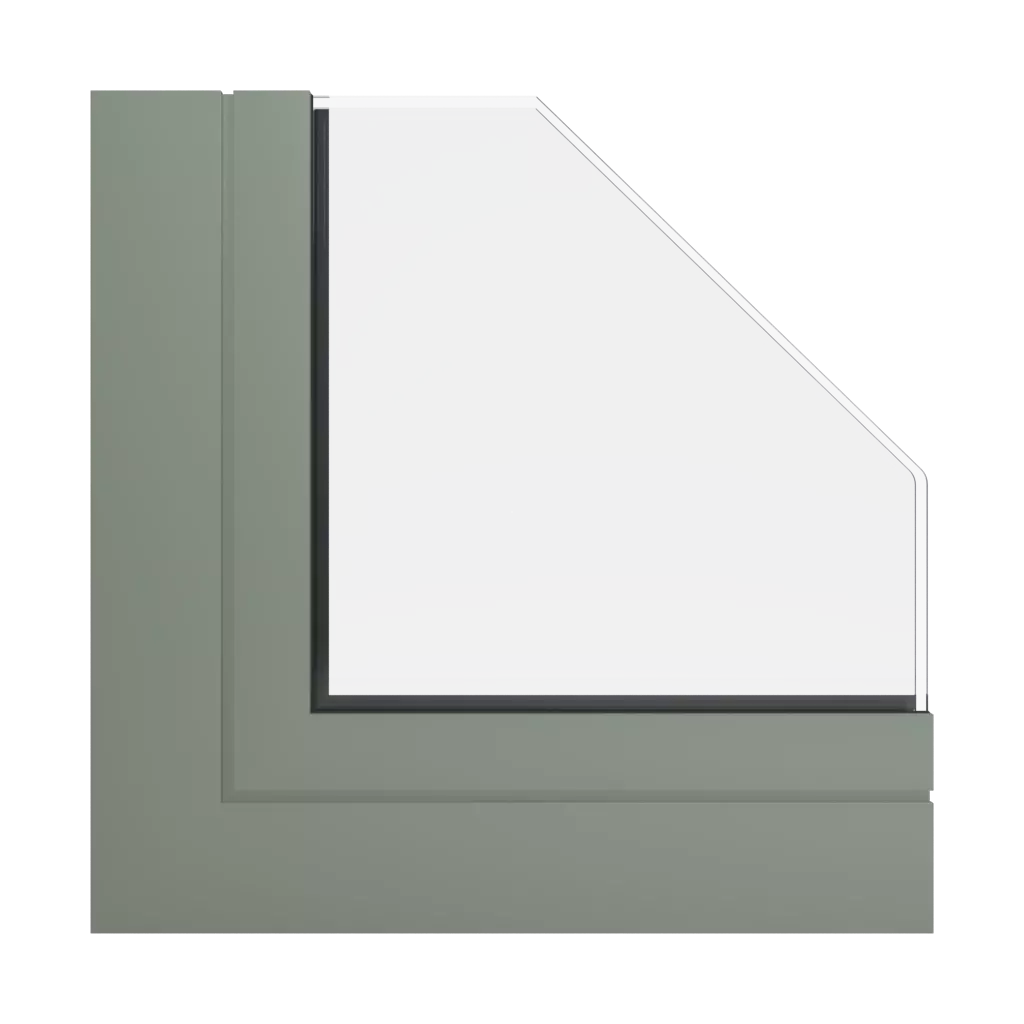 RAL 7033 Cement grey windows window-profiles aliplast panorama