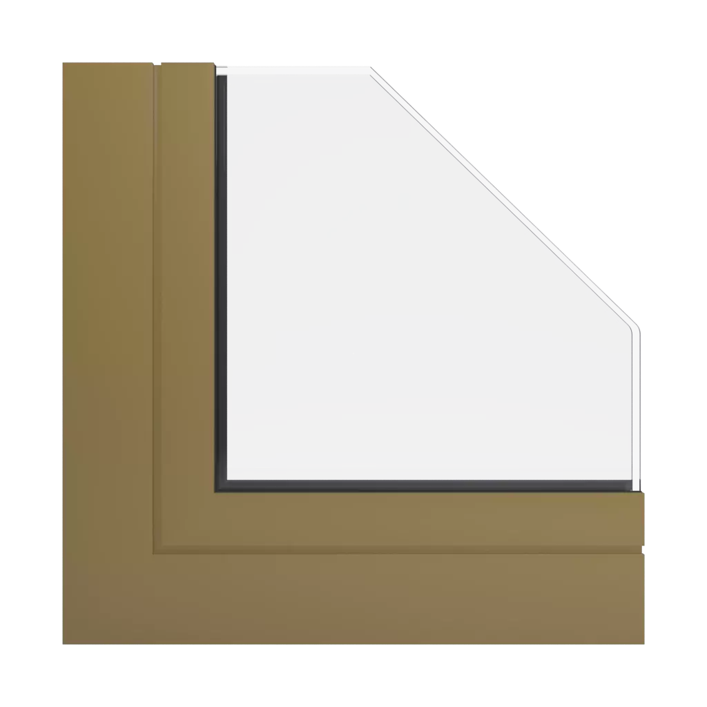RAL 8000 Green brown windows window-profiles aliplast mc-glass
