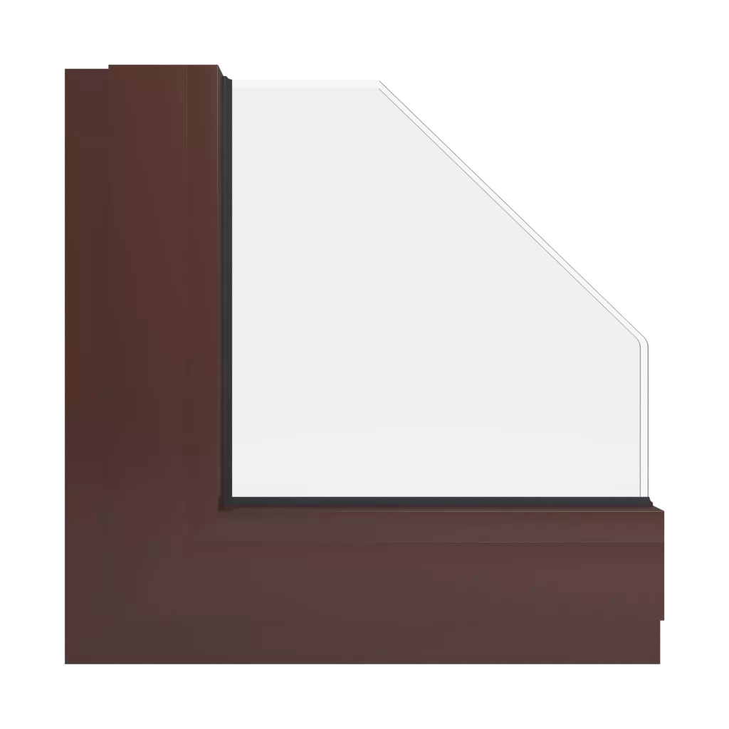 RAL 8016 Mahogany brown windows window-color aluminum-ral ral-8016-mahogany-brown interior