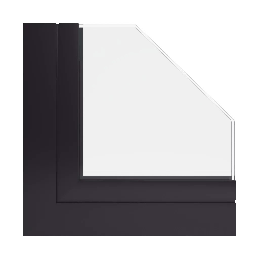 RAL 8022 Black brown windows window-profiles aliplast genesis-75