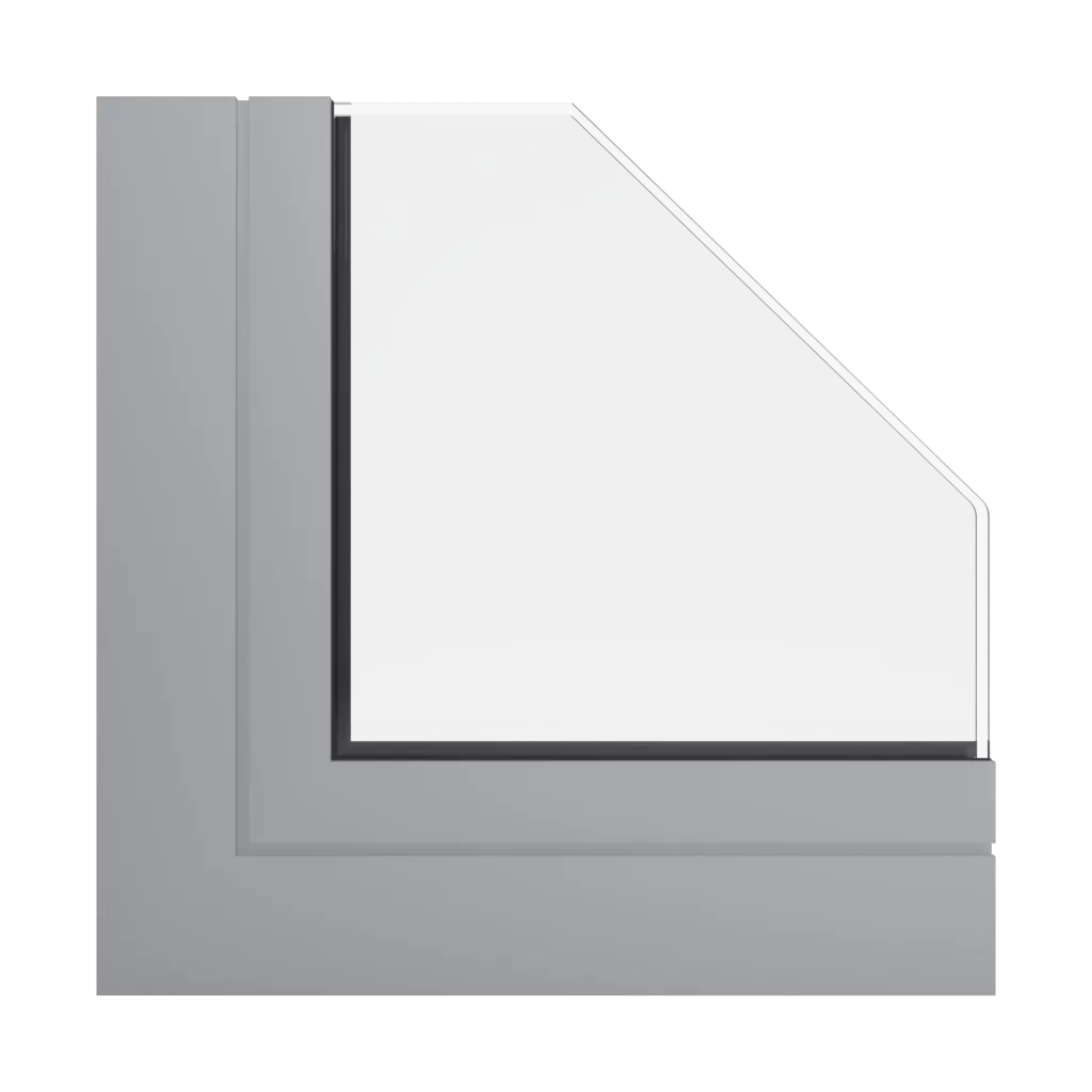 RAL 9006 White aluminium windows window-profiles aliplast mc-glass