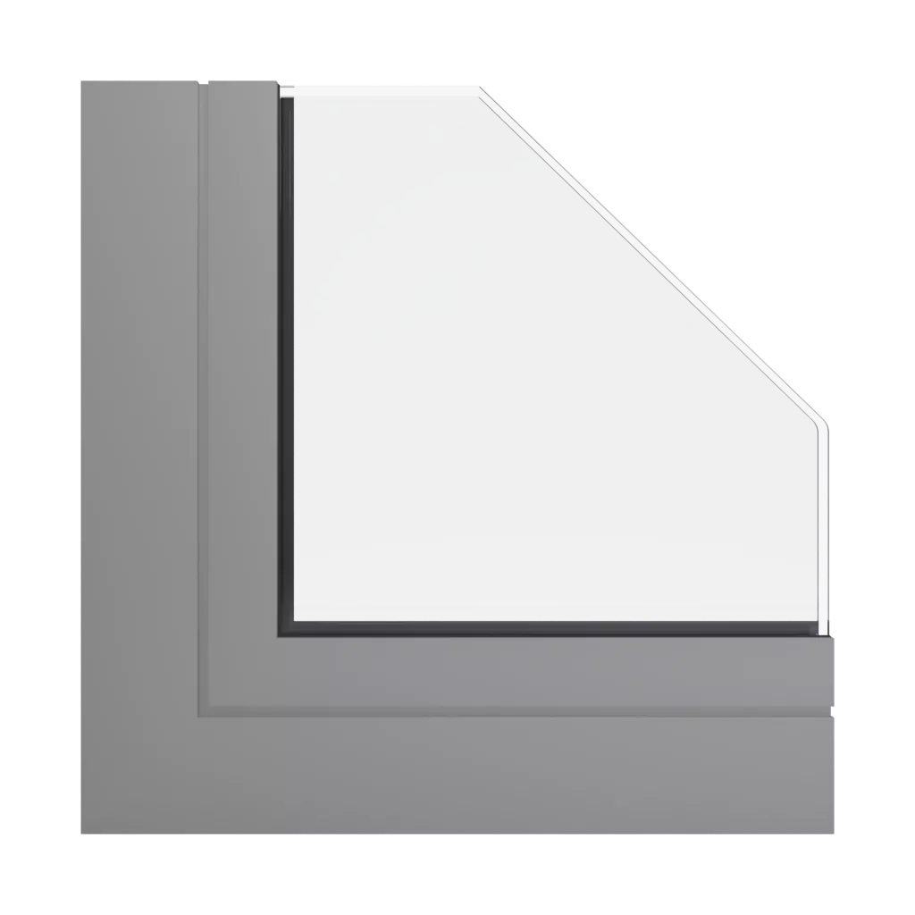 RAL 9007 Grey aluminium windows window-profiles aluprof mb-79n