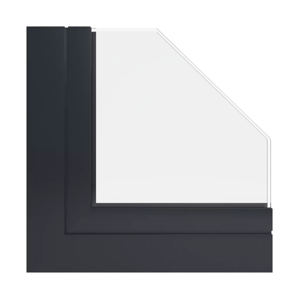 RAL 9011 Graphite black windows window-profiles aliplast max-light-design