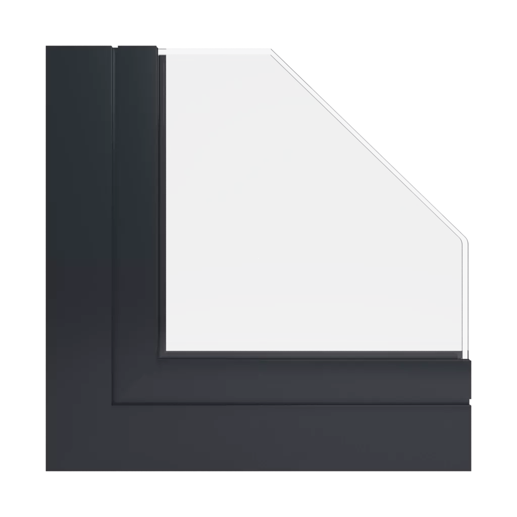 RAL 9011 Graphite black windows window-profiles aluprof mb-78ei