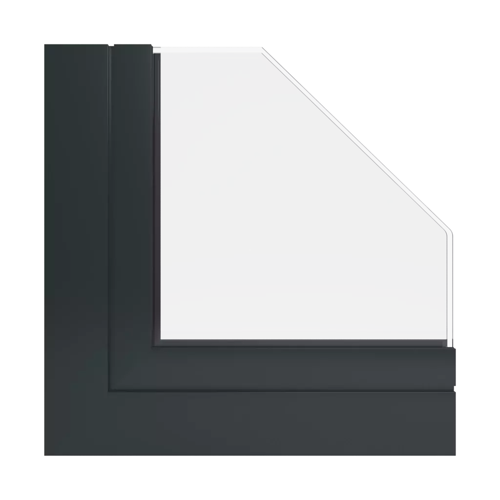 RAL 9017 Traffic black windows window-profiles aluprof mb-78ei-seamless-fireproof-partition-wall