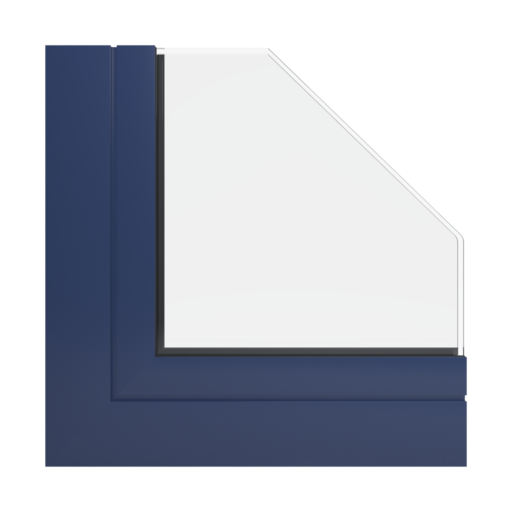 RAL 5003 Sapphire blue windows window-profiles aliplast genesis-75