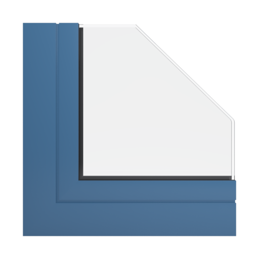 RAL 5007 Brilliant blue windows window-profiles aliplast genesis-75