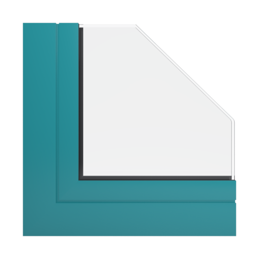 RAL 5018 Turquoise blue windows window-profiles aliplast genesis-75