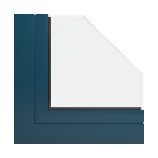 RAL 5020 Ocean blue windows window-profiles aliplast genesis-75