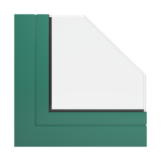 RAL 6000 Patina green windows window-profiles aliplast ultraglide