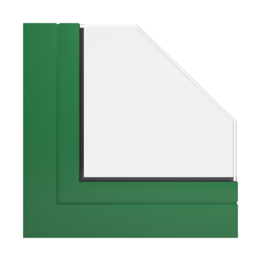 RAL 6001 Emerald green windows window-profiles aliplast genesis-75
