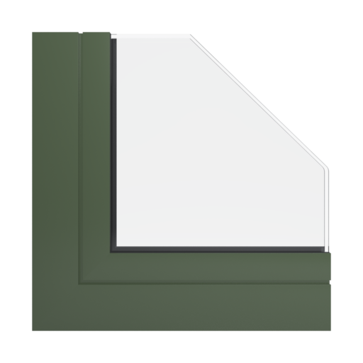 RAL 6003 Olive green windows window-profiles aliplast genesis-75