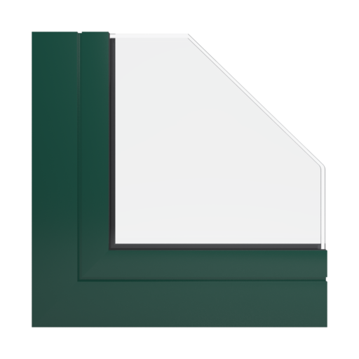 RAL 6005 Moss green windows window-profiles aliplast genesis-75