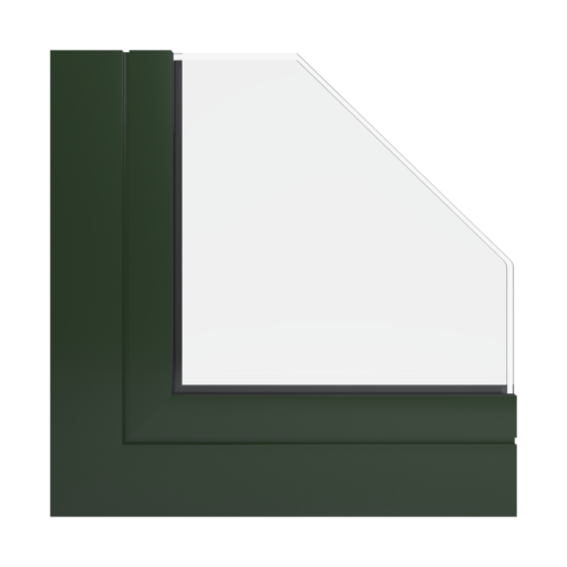 RAL 6007 Bottle green windows window-profiles aliplast genesis-75