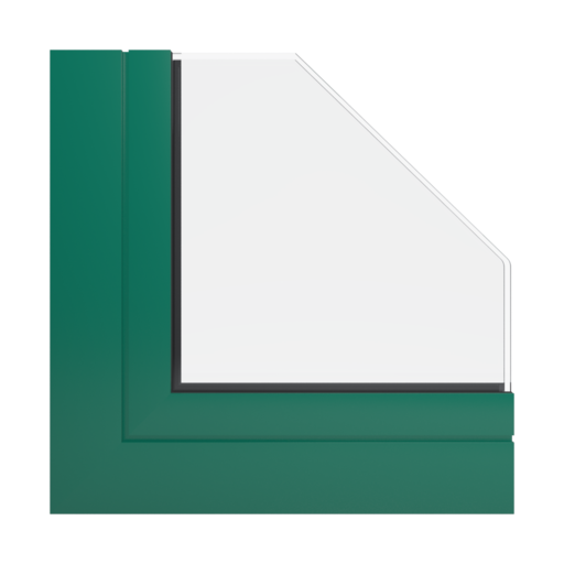 RAL 6016 Turquoise green windows window-profiles aliplast ultraglide