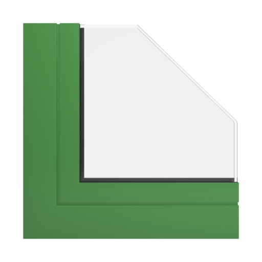 RAL 6017 May green windows window-profiles aliplast genesis-75
