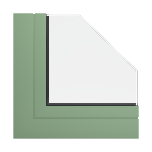 RAL 6021 Pale green windows window-profiles aliplast ultraglide