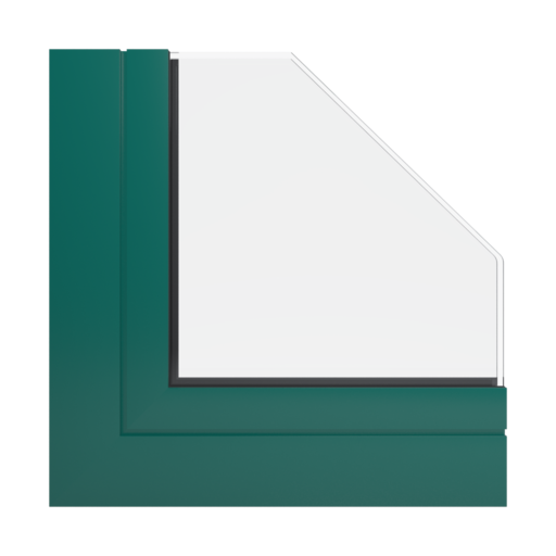 RAL 6026 opal green windows window-profiles aliplast genesis-75