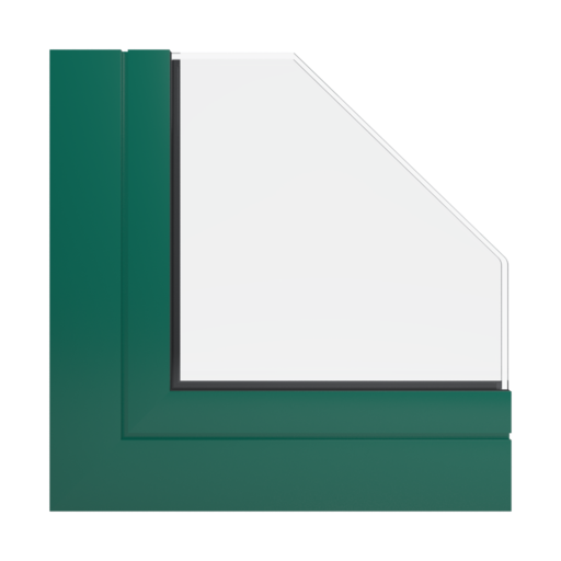 RAL 6036 Pearl opal green windows window-profiles aliplast genesis-75