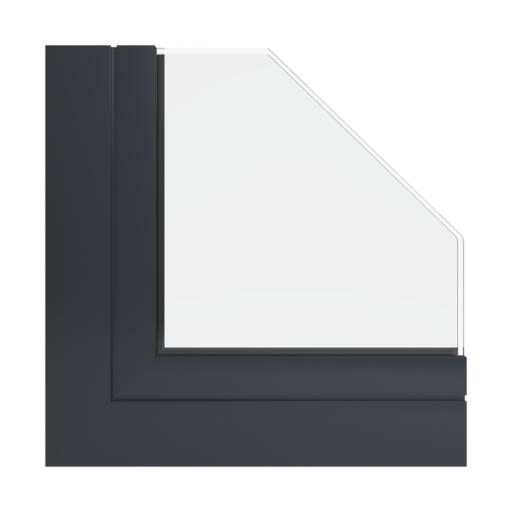 RAL 7021 Black grey windows window-profiles aliplast genesis-75