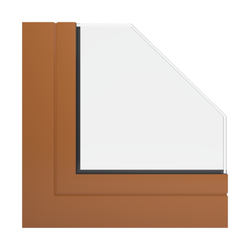 RAL 8023 Orange brown windows window-profiles aliplast genesis-75