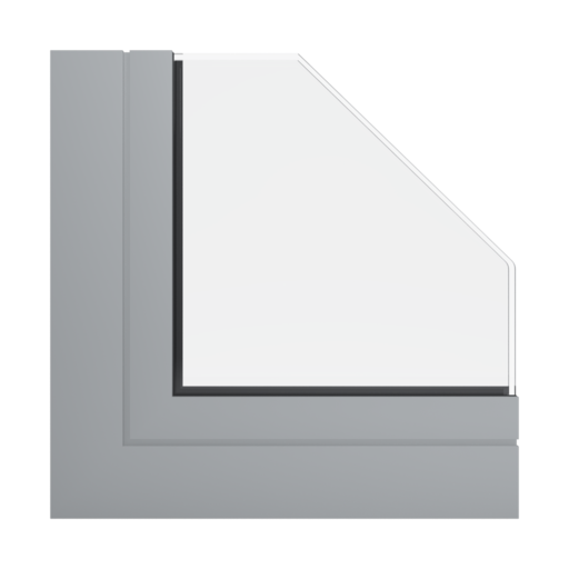 RAL 9006 White aluminium windows window-profiles aliplast genesis-75